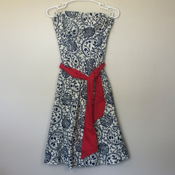 Anthropologie TABITHA Punchline Strapless Dress 2 - Picture 2 of 7